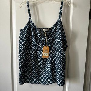 Fat Face Camisole Tank Top with Tie, Size 12